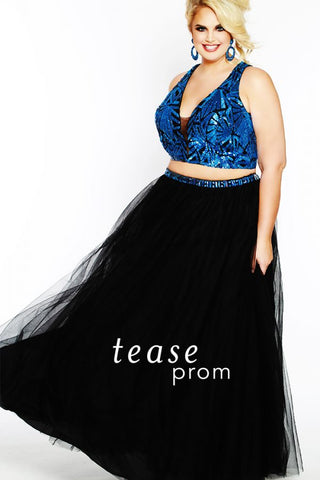 Black two piece Prom Dress Pageant Gown ...